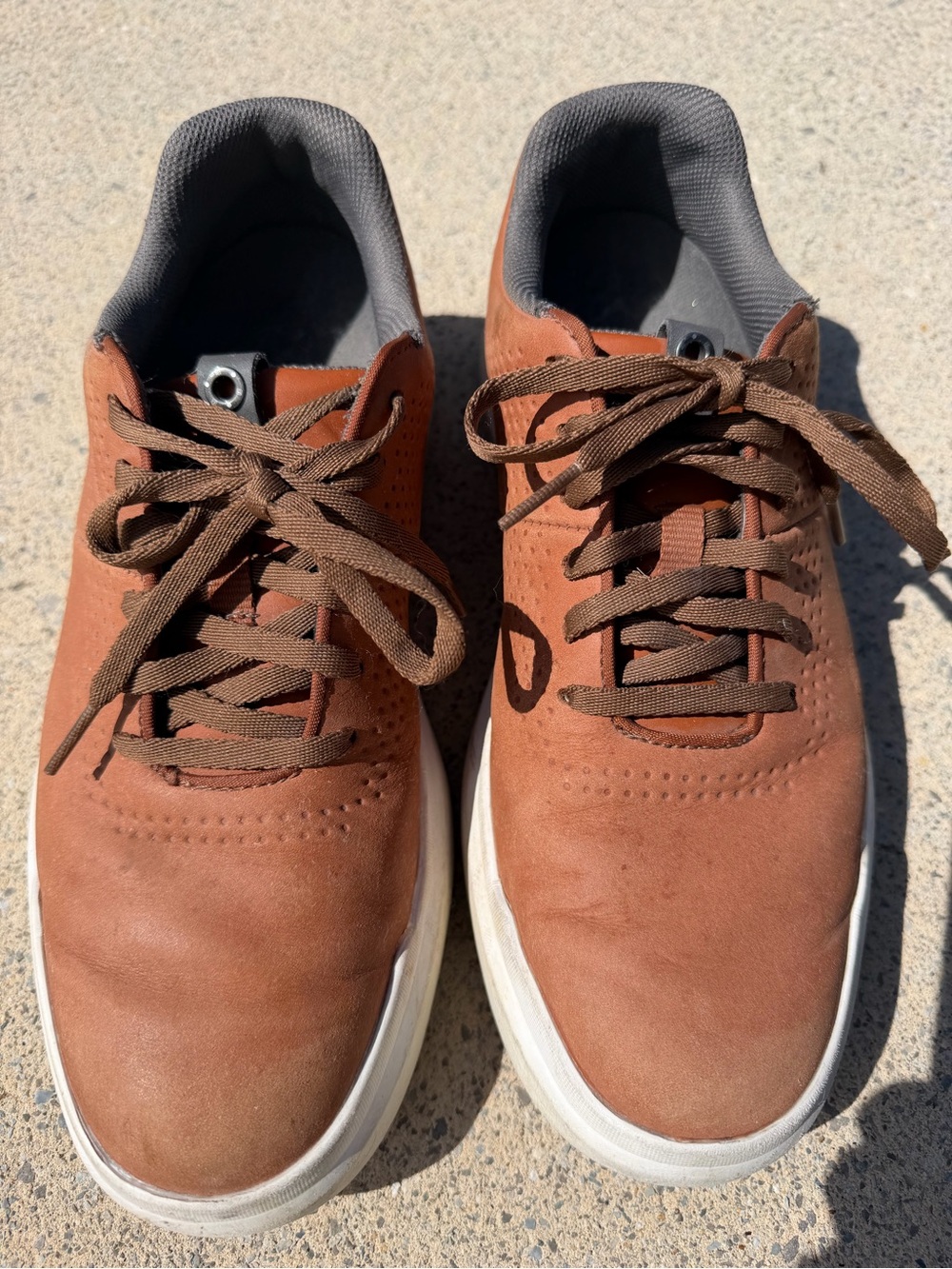 FootJoy Men's Casual Brown Leather Lace-Up Sneakers